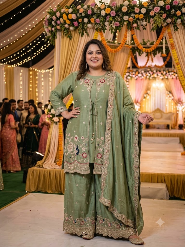 INDO WESTERN SHARARA SUIT